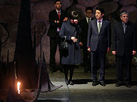 Акиэ Абэ и премьер-министр Японии Синдзо Абэ в "Яд ва-Шем". 19 января 2015 года  