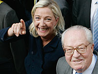 Жан-Мари Ле Пен и его дочь Марин Ле Пен