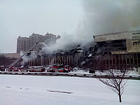 Тушение пожара в Институте научной информации по общественным наукам. 31 января 2015 года