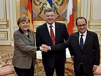 В Киеве состоялась встреча Порошенко, Меркель и Олланда