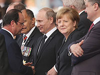 Франсуа Олланд, Владимир Путин, Ангела Меркель и Петр Порошенко