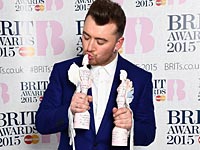  Сэм Смит на церемонии вручения премии  Brit Awards
