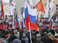 Марш в память о Борисе Немцове. Москва, 1 марта 2015 года