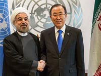 Президент Ирана Хасан Роухани и генсек ООН Пан Ги Мун