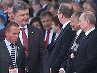 Петр Порошенко и Владимир Путин 
