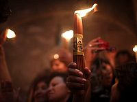 Схождение Благодатного огня в Храме Гроба Господня. Иерусалим, 19.04.2014 