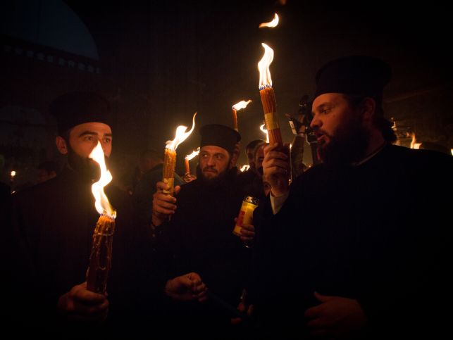 Схождение Благодатного огня в Иерусалиме 11.04.2015