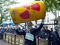 Демонстрант в Южной Корее