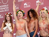 Активистки FEMEN на Венецианском кинофестивале в 2013 году