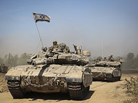 Израильские танкисты на границе сектора Газы