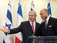 Биньямин Нетаниягу  и Лоран Фабиус в Иерусалиме, август 2013 года