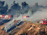Пожар в окрестностях Иерусалима, прекращение движение поездов в столицу  