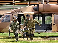 Госпитализация военнослужащего, раненого в ходе операции "Нерушимая скала". Июль 2014 года