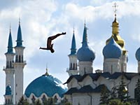 Чемпионат мира в Казани: хай-дайвинг на фоне минаретов и куполов