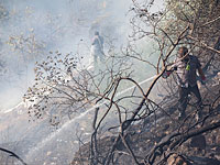 В районе Гиват Ада, недалеко от молодежного городка "Алоней Ицхак", горит кустарник