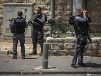 Израильские пограничники в иерусалимском районе А-Тур