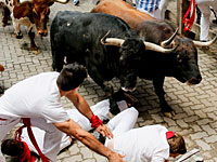 Во время забега с быками в испанском городе Куэльяр погиб мужчина