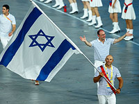 Михаил Калганов - знаменосец сборной Израиля на Олимпиаде в Пекине. 2008 год