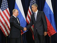Барак Обама и Владимир Путин провели в Нью-Йорке двустороннюю встречу, 28 сентября 2015 г.