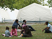 Лагерь для беженцев в Берлине, Германия