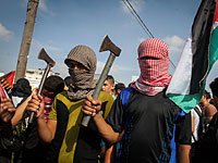 Анти-израильский протест в секторе Газы. 13 октября 2015 года