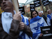 Произраильская и пропалестинская акции в Лондоне: "Нет террору", "Остановить убийства"