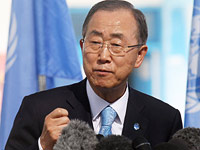 Генеральный секретарь ООН Пан Ги Мун. Газа, октябрь 2014 года