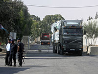На границе с Газой задержан грузовик с тканью, предназначенной для пошива военной формы