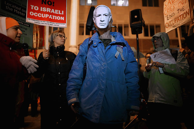 Протест против визита Биньямина Нетаниягу в     Вашингтоне