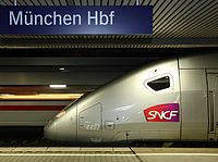 Скоростной поезд, прибывший из Франции в Мюнхен (архив)