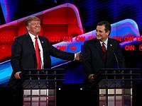Дональд Трамп и Тед Круз на дебатах CNN. 15 декабря 2015 года