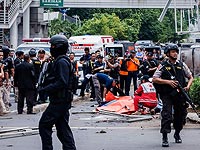 На месте теракта в Джакарте. 14 января 2016 года 