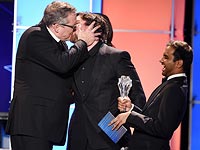 Адам Маккей и Кристиан Бэйл на церемонии  "Critics' Choice Awards" 