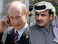 Владимир Путина и Тамим Бин Хамад аль-Тани