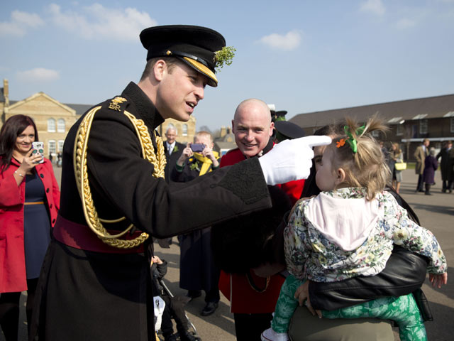 Принц Уильям во время празднования Дня Святого Патрика в Лондоне