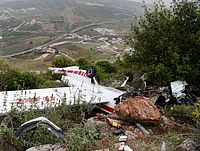На месте авиакатастрофы в Галилее. 25.03.2016