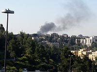 На открытой местности в Иерусалиме вспыхнул сильный пожар