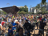 В Тель-Авиве состоялась массовая акция протеста велосипедистов 