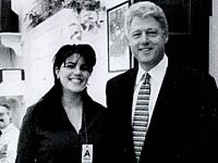 Билл Клинтон и Моника Левински. 1998 год 