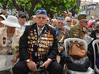 В Параде Победы в Бат-Яме приняли участие около 60 ветеранов войны