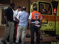 Госпитализация пострадавшего в результате взрыва возле Хизме. 10 мая 2016 года