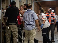 Госпитализация пострадавшего в результате взрыва возле Хизме. 10 мая 2016 года 