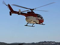 Вертолет МАДА доставил в больницу мужчину, которому стало плохо на пляже Мертвого моря  