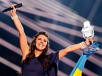 Победу на "Евровидении-2016" одержала представительница Украины Джамала. Стокгольм, 14 мая 2016 г.