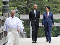 Президент США Барак Обама и премьер-министр Японии Шинзо Абе