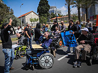 Из-за акции протеста инвалидов перекрыт ряд улиц в центре Тель-Авива