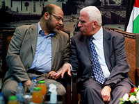Заместитель председателя политбюро ХАМАС Муса Абу Марзук и член ЦК ФАТХ Аззам аль-Ахмад