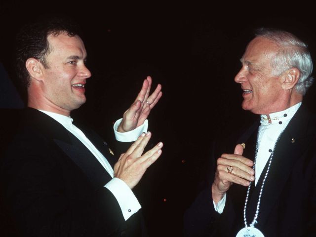 Том Хэнкс и Базз Олдрин. 1996 год