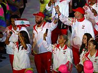  Ливанские спортсмены на церемонии открытия Олимпийских игр в Рио 
