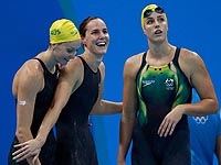 Эстафета: австралийские пловчихи установили олимпийский рекорд. Израильтянки в финал не пробились